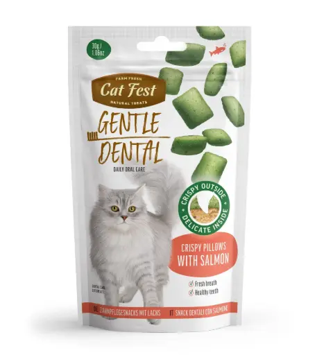 [79212723] Cat Fest Dental Treats For Cats -Crispy Pillows -Salmon 30g