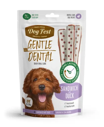 [79214956] Dog Fest Dental Treats For Adult Dogs -Sandwich -Duck 90g