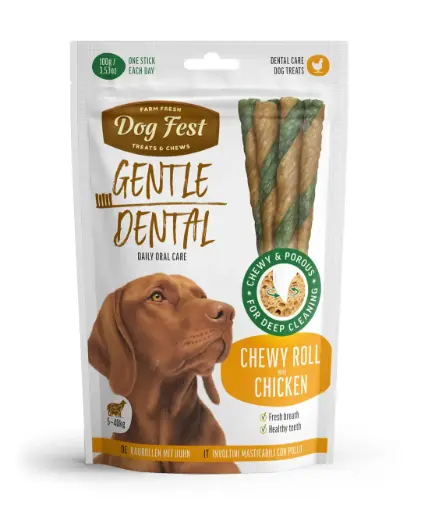 [79212624] Dog Fest Dental Treats For Adult Dogs - Chewy Roll -Chicken 100g