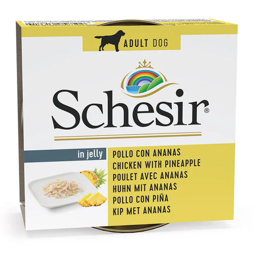 [C01064371] Schesir Dog Wet Food in Jelly Can-Chicken With Pineapple 150g 