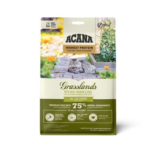 [106543-2] Acana Highest Protein Grassland Dry Cat Food - 1.8KG