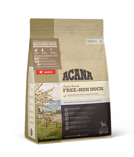 [106548-1] Acana Free Run Duck Recipe Dry Dog Food 2kg