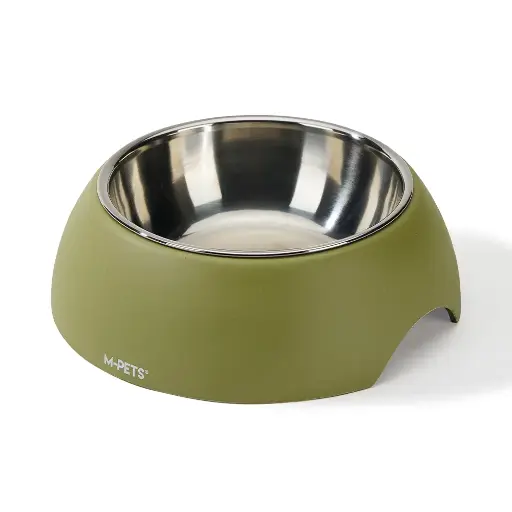[6953182748823] M-PETS Eco Bamboo Bowl Olive L 600ml 