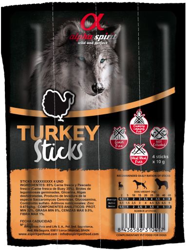 [AH5102405] Alpha Spirit Turkey Sticks 4/pk 