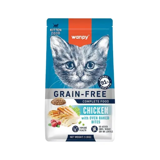 [CFC-02-15] Wanpy Grain Free Chicken Recipe 1.5kg Complete Food for Kitten