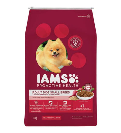 [102168-2] IAMS Proactive Health Adult Dog Small Breed Dry Dog Food Chicken 1.5kg