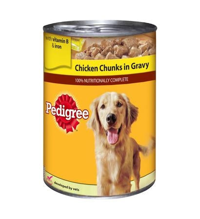 [101332-1] Pedigree Chicken Chunks in Gravy Wet Dog Food - 400G