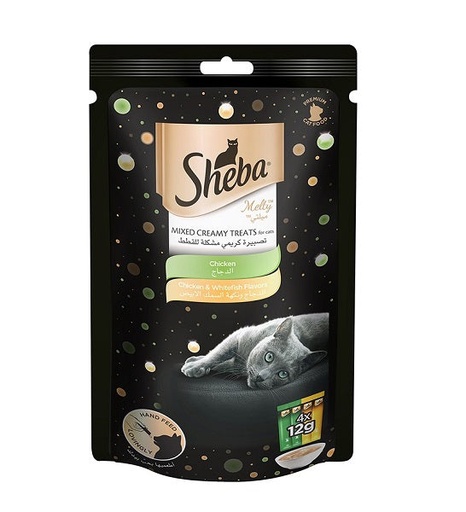 [102449-1] Sheba Melty Chicken Mix Creamy Cat Treats - CHICKEN/4X12G
