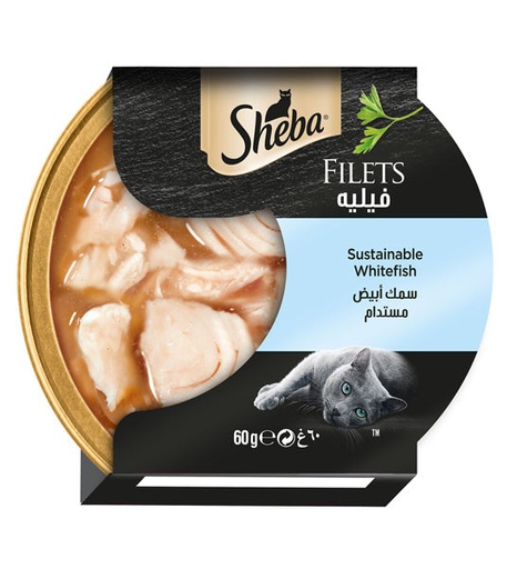 [102877-1] Sheba Filets Whitefish Wet Cat Food - 60G