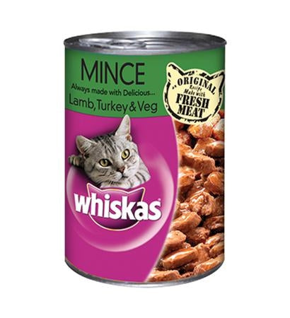 [102558-1] Whiskas Mince Lamb Turkey & Vegetables Wet Cat Food - 400G
