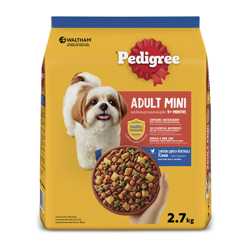 [1010585-1] Pedigree Mini Adult Chicken Lamb & Vegetable Dry Dog Food - 2.7KG