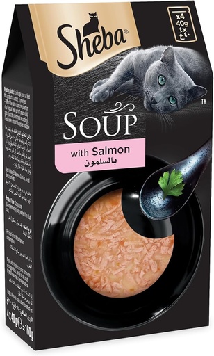 [110855-1] Sheba Soup with Salmon Wet Cat Food - 4X40G