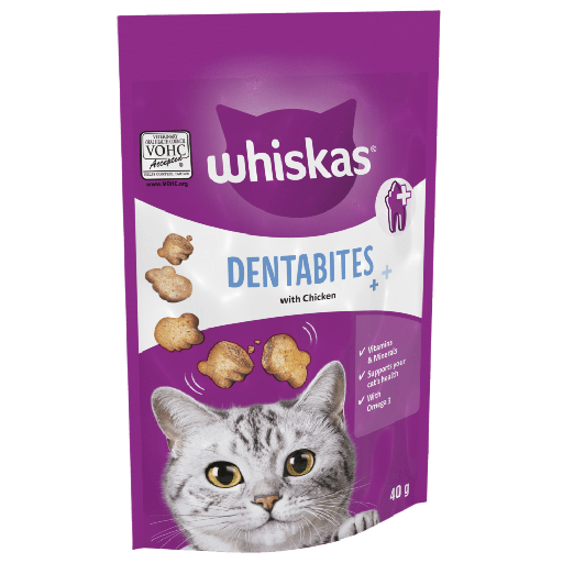 [110862-1] Whiskas DentaBites with Chicken Cat Treats - 40G