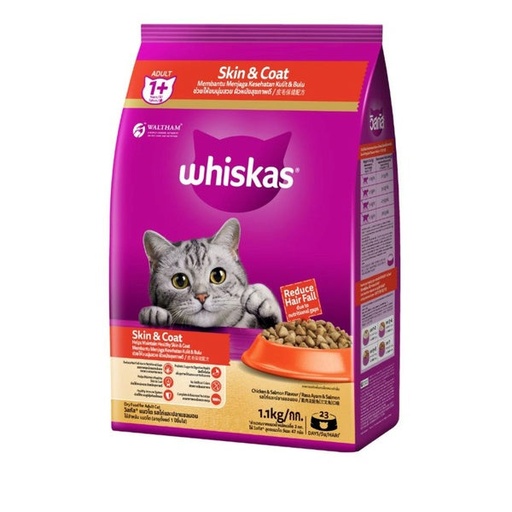 [110859-1] Whiskas Adult Chicken & Salmon Dry Cat Food - 1.1KG
