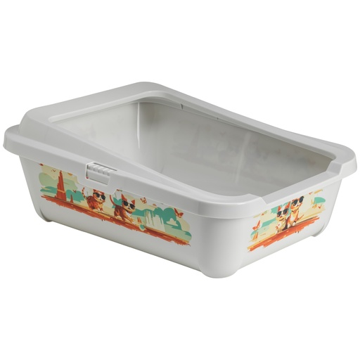 [MOD-K162-0027-IL41] Moderna Indy & Lousie Hercules Cat Litter Tray with Rim 50.9x39.2x19.2cm