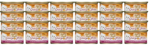 [19110013] Purina Fancy Feast Gravy Lovers Chicken Canned Wet Cat Food 24x 3oz Cans