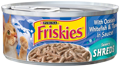 [19070002] Purina Friskies Shreds Ocean Whitefish and Tuna in Sauce Canned Wet Cat Food 24x 5.5oz Cans