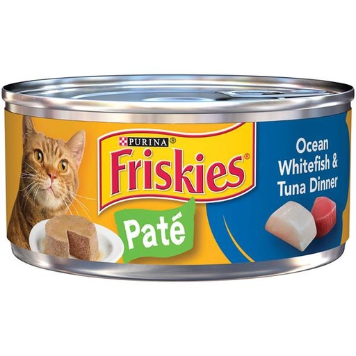 [19010027] Purina Friskies Ocean Whitefish & Tuna Dinner Flavor All Ages Canned Wet Cat Food 24x 5.5oz Cans