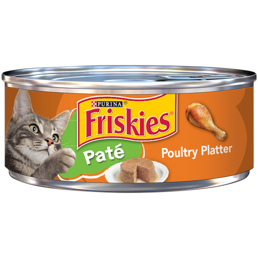 [19030035] Purina Friskies Pate Poultry Platter Canned Wet Cat Food 24x 5.5oz Cans