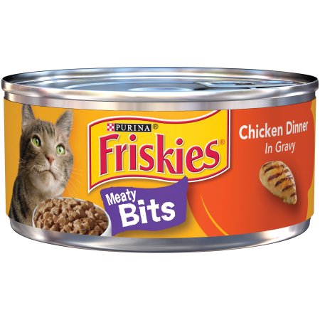 [19030047] Purina Friskies Meaty Bits Chicken Dinner Canned Wet Cat Food 24x 5.5oz Cans