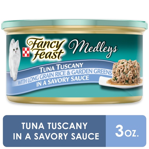 [19110028] Purina Fancy Feast Elegant Medleys Tuna Tuscany Canned Wet Cat Food 24x 3oz Cans
