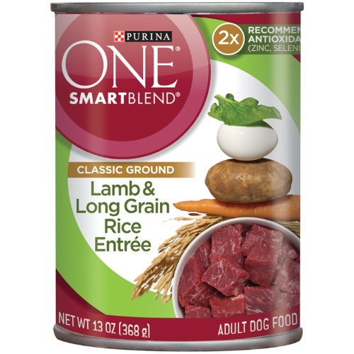 [19140035] Purina ONE SmartBlend Classic Healthy Puppy Ground Lamb & Long Grain Rice Canned Wet Dog Food 12x 13oz