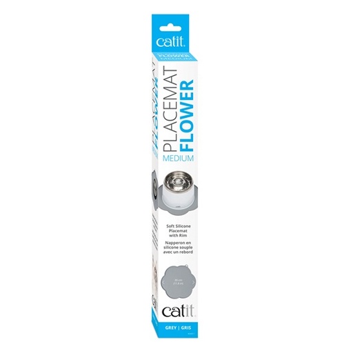 [HA44011] Hagen Cat It Flower Placemat Grey Medium
