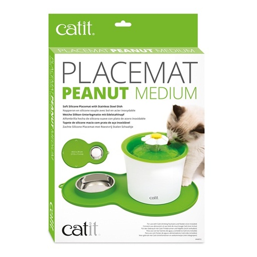 [HA44012] Hagen Cat It Peanut Placemat Green Medium
