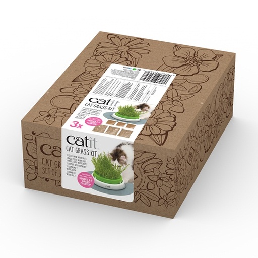 [HA43162W] Hagen Catit Cat Grass Kit Set of 3