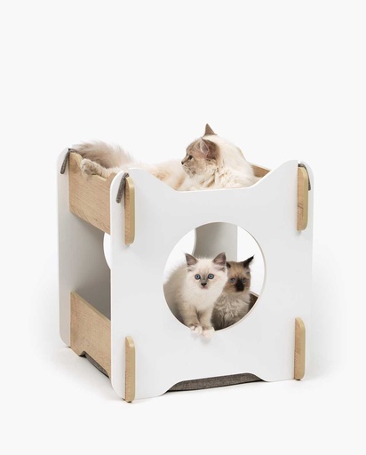 [HA52114] Hagen Premium Cat Furniture Cabana White
