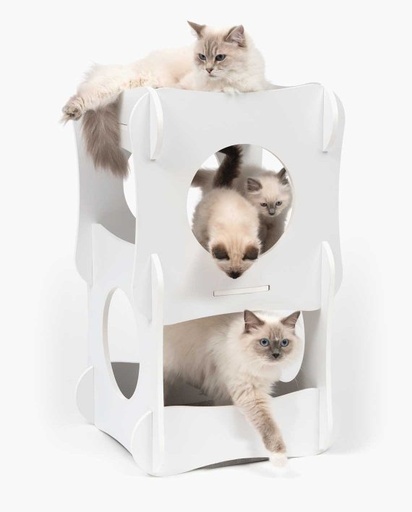 [HA52113] Hagen Premium Cat Furniture Condo - White