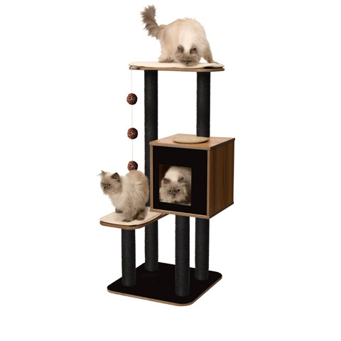 [HA52046] Hagen Premium Cat Furniture V-High Base - Black