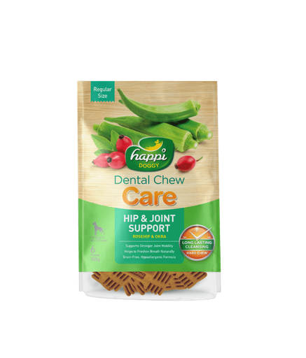 [H322] Happi Doggy  Dental Chew Care Hip & Joint Support 4inch 6pcs 150gm
