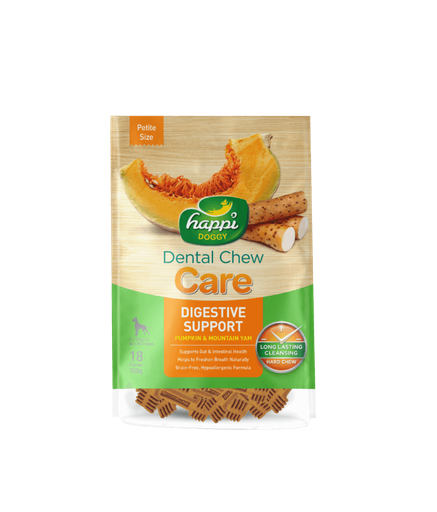 [H341] Happi Doggy Dental Chew Care Digestive Support 2.5inch 18pcs 150gm