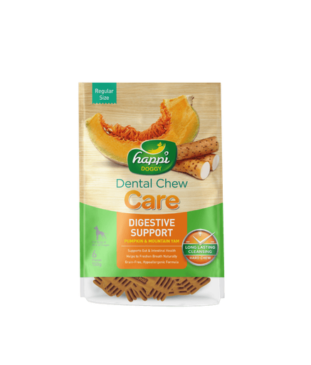 [H342] Happi Doggy Dental Chew Care Digestive Support 4inch 6pcs 150gm
