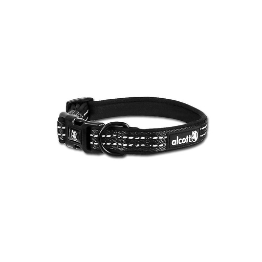 [ALCLRSMESBK] Alcott Adventure Dog Collar Black Small 