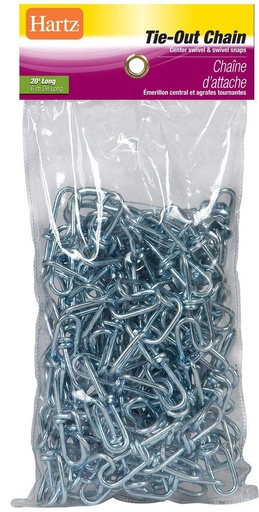 [32700821647] Hartz Dog Living Tie Out Chain 20 Feet