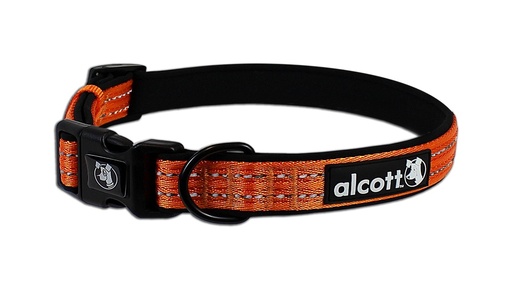 [ALCLRLGESNO] Alcott Visibility Dog Collar Neon Orange Large