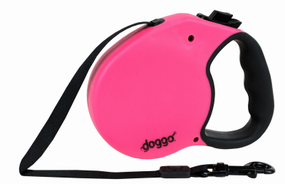 [ALDGORLSHPKSM] Alcott Doggo everyday retractable leash 4m, S, pink