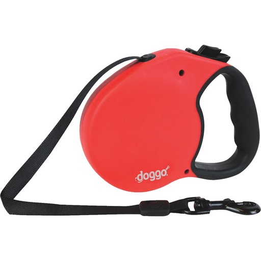 [ALDGORLSHRDSM] Alcott Doggo everyday retractable leash 4m, S, red