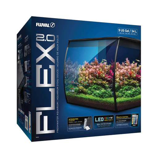 [HA15050] Fluval Flex 2.0 Aquarium Kit Black 34 L