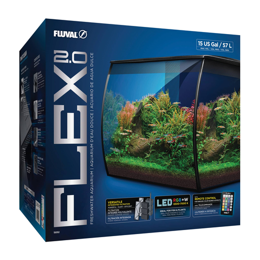 [HA15052] Fluval Flex 2.0 Aquarium Kit Black 57 L