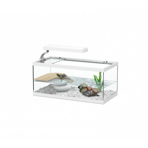[TR08179] Terratlantis Tortum Turtle Tank White, 40x20x18 cm