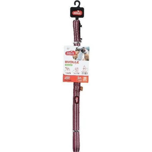 [ZL466827RGE] ZOLUX BVK Flat Lead for Dog Red, 10 m/15 mm