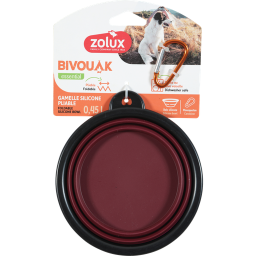 [ZL474243RGE] Zolux BVK Foldable Soft Bowl Red, 450 ml