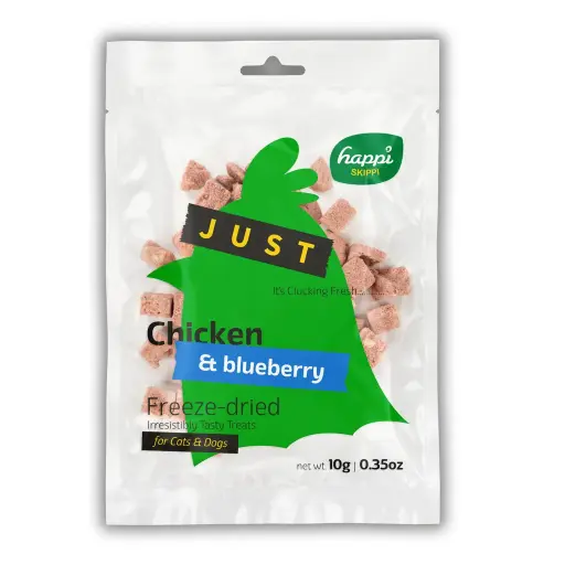 [H5031] Happi Skippi Just Freeze-Dried Treat Chicken&Blueberry for Cats and Dogs 10gm