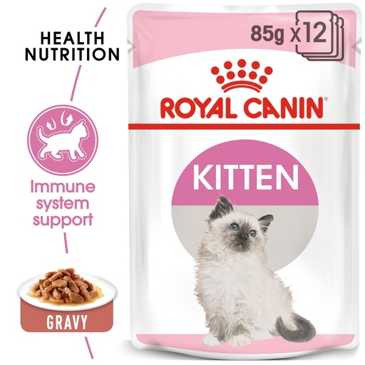 [RO307550] Royal Canin FHN Feline Health Nutrition Gravy Wet Kitten Food 12x85gm