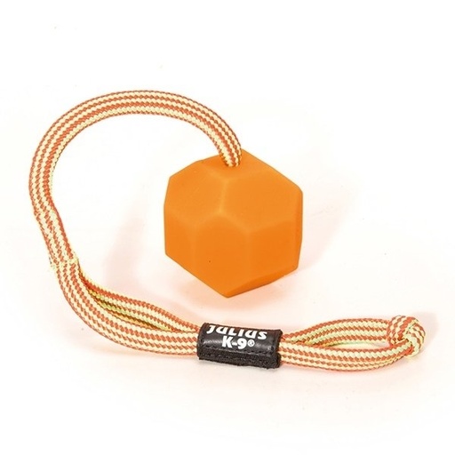 [JL242-BLL-60-ORW] Julius-K9 Fluorescent Ball With String Neon Orange Soft Silicon Dia.6cm