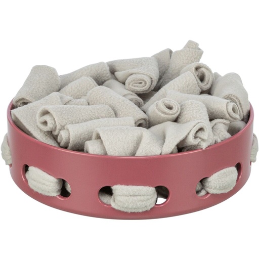 [207512-1] Trixie Cat Activity Plastic Hide'n'Sniff Bowl Cat Toy - RED/18CM
