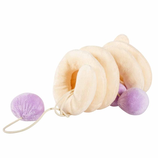 [207490-1] ebi Coockoo TWISTER Plush Cat Toy - BEIGE/36X10X10CM